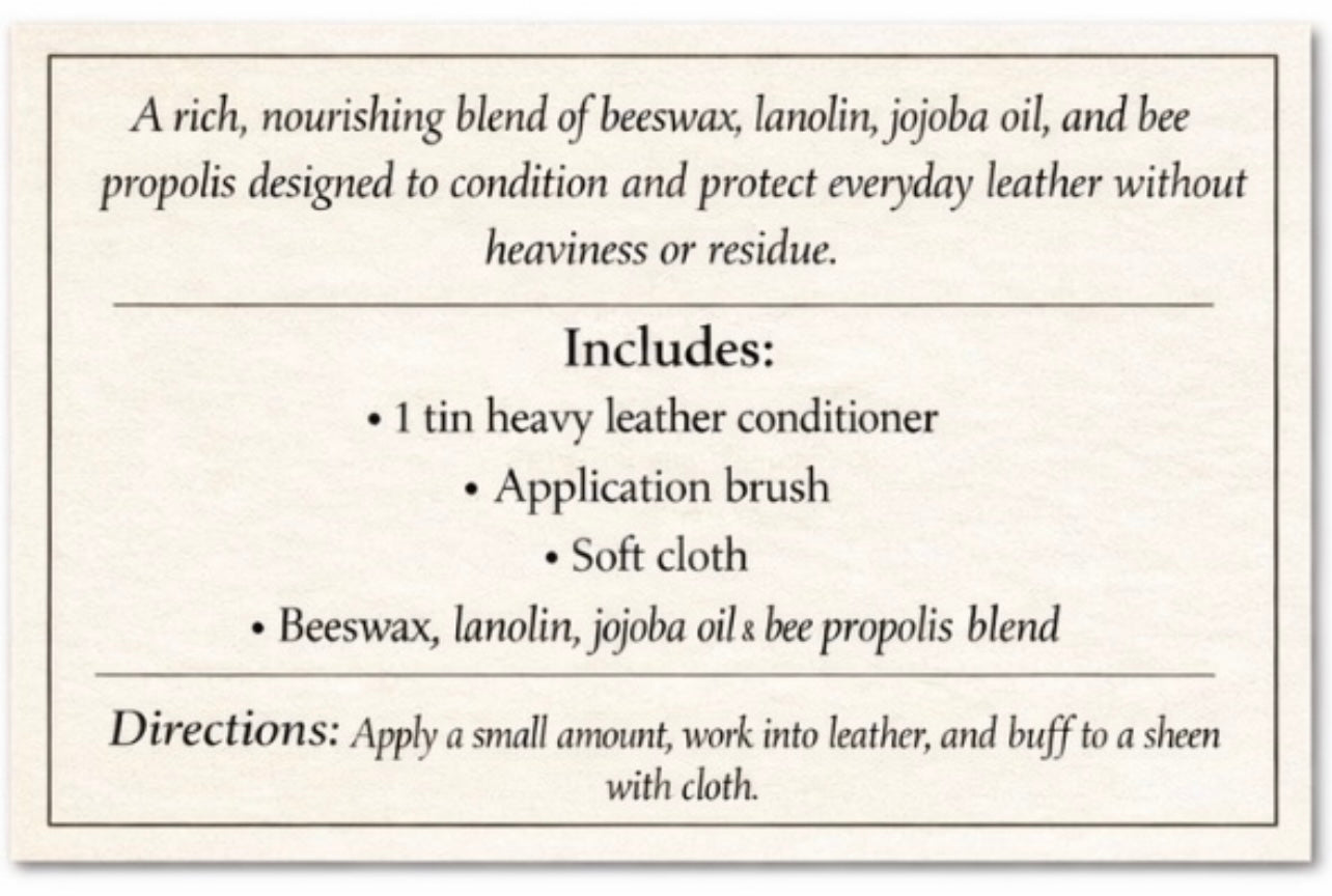 Light Beeswax Leather Conditioner Kit, 2oz