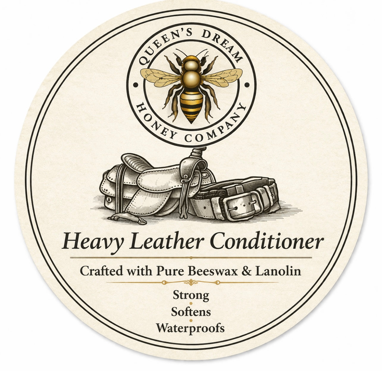 Heavy Duty Beeswax Leather Conditioner kit, 2oz