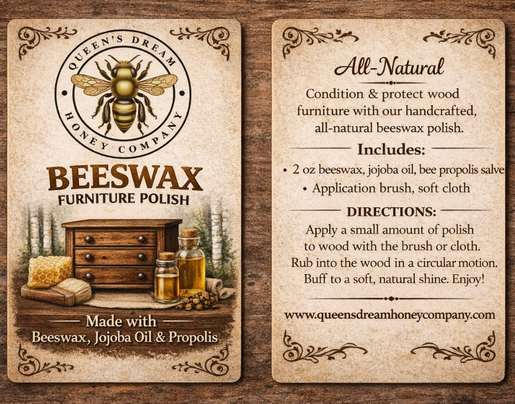 Beeswax Jojoba, Propolis Furniture Polish Kit, 2oz